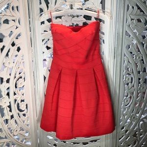 EXPRESS strapless dress - CORAL color